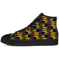 thumbnail image 3 of Aidianart African Kente High Top Canvas Sneakers Womens High Top Shoes Size 5.5, 3 of 5