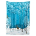 thumbnail image 3 of Ambesonne Christmas Tablecloth Rectangular Table Cover, Flock of Bullfinches, 60"x90", Multicolor, 3 of 4