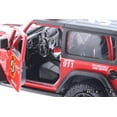 thumbnail image 4 of 2018 Jeep Wrangler Rubicon Firefighter Hard Top, Red - Kinsmart 5412DPR - 1/34 scale Diecast Model Toy Car (Brand New but NO BOX), 4 of 4