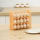 thumbnail image 5 of Contenedor Para Guardar Huevos Con Escala De Fecha, Bandeja Organizadora Plegable Y Apilable De 30 Ranuras Para Refrigerador, Diseño De Plástico Transparente Para Mayor Frescura Y Espacio., 5 of 6