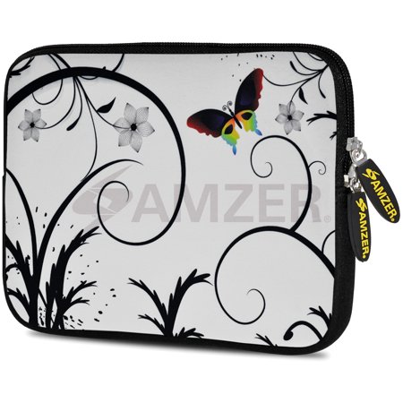 - Designer Universal 10.5 Inch Neoprene Sleeve Pouch for Apple iPad 9.7 iPad Air 1 2 iPad Pro 9.7 - Snow Butterfly (Fit with Smart Folio Skin TPU Cases)