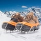 thumbnail image 5 of 1 par de tacos antideslizantes para bolsa de hielo, pinzas para nieve de 24 dientes con transporte (L), color naranja, 5 of 9