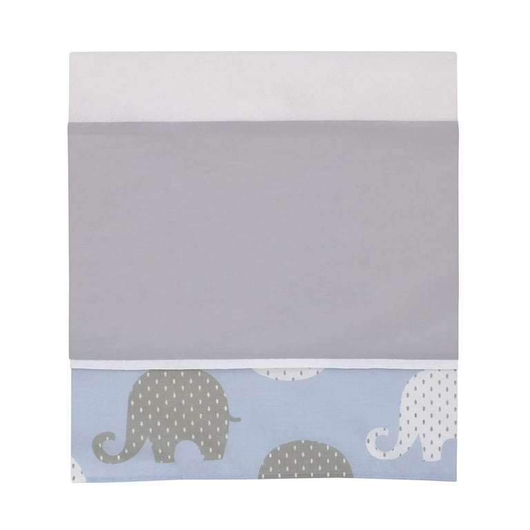 Blue and grey outlet elephant crib bedding