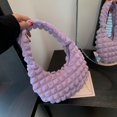 thumbnail image 2 of Mujer Bubble Tote Hobo Bags Satchel Underarm Monedero Bolso Hombro Plisado (púrpura), 2 of 9