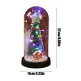 thumbnail image 3 of Lighted Christmas Snowman Figurines Musical Snow Globe Lantern with Timer Acrylic LED Snowman Snow Globe with Swirling Glitter Light up Snowman Indoor Holiday Christmas Decoration, with Santa Hat, 3 of 6