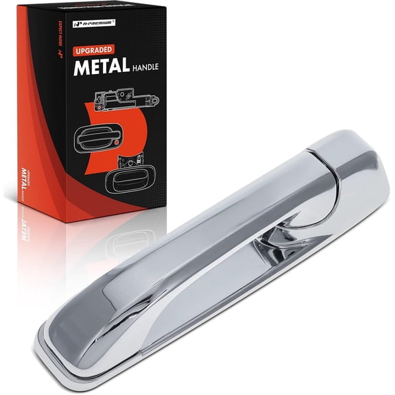 A-Premium Rear Left Driver Side Upgraded Metal Exterior Door Handle Compatible with Ram 1500 2500 3500 2011-2018 & Dodge Ram 1500 2009-2010, Ram 2500 3500 2010-2010, Chrome, Replace# 55112385AC-ACHMT