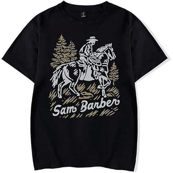 Sam Barber 2025 T-shirt Adult pure cotton short sleeved casual T-shirt Women's men's fashionable streetwear
