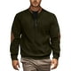 thumbnail image 1 of Blusa y camisa de manga larga con cuello alto para hombre, informal, de color liso, con cremallera, de manga larga y cuello alto, de poliéster., 1 of 8