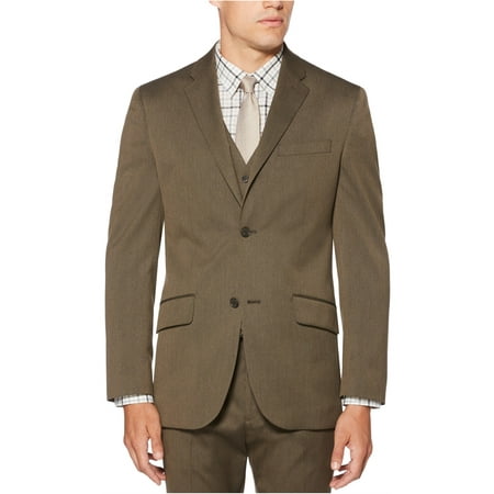 Perry Ellis Mens Stretch Solid Two Button Blazer Jacket