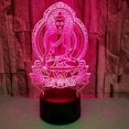 thumbnail image 2 of YSTIAN 3D Buddha Night Light Table Desk Optical Illusion Lamps 16 Color Changing Lights LED Table Lamp Xmas Home Love Birthday Children Kids Decor Toy Gift, 2 of 5