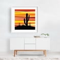 thumbnail image 2 of Geometric desert sunset - Illustration White Framed Wall Art Print 20 x 20 inches, 2 of 3