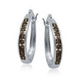 thumbnail image 6 of JewelersClub Black Diamond Earrings Women – 1-Carat Black Diamonds Sterling Silver Hoop Earrings – Hypoallergenic Hoop Earrings – Hoop Earrings Diamond Hoops – Black Hoop Earrings for Women, 6 of 7