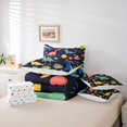thumbnail image 6 of Homewish Watercolor Dinosaur Dino 7pcs Bedding Comforter Set,Colorful Flower Floral Queen Bedding Sets,Safari Animal Queen Sheet Sets For Boys Kids,Luxury Bedroom Decor Reversible, 6 of 8