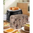 thumbnail image 4 of Sweet Home Toaster Cover 4 Slice, Large Kitchen Appliance Covers, Western Stars Bird Houses Brown Wooden Grain Toaster Oven Cover with Loop, Bread Machine Cover Polyester Dust Cover Protection, 4 of 4