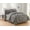 Gray, variant on Silky Soft Pintuck Bed in a Bag 8 Piece Comforter Set FullQueen, Navy Blue