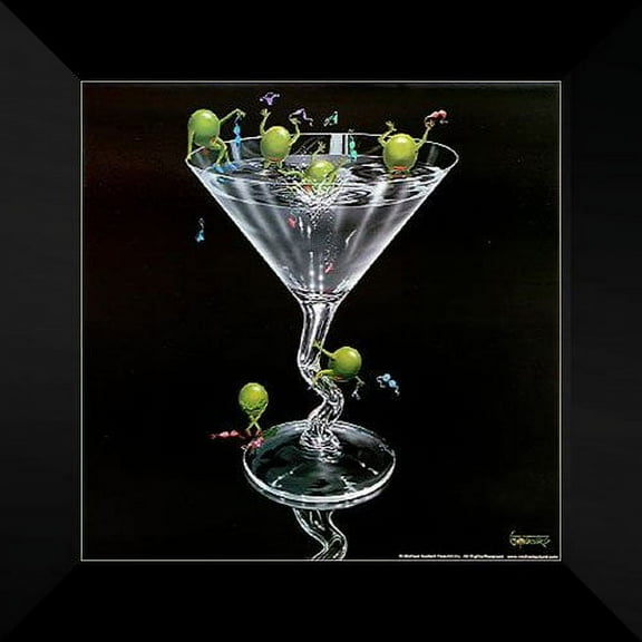 Michael Godard Framed Art 16x16 "Olives Gone Wild"