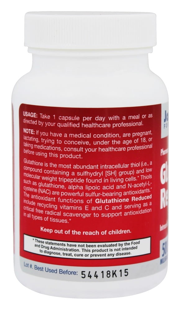 quicksilver scientific liposomal glutathione reviews Jarrow Formulas - Glutathione Reduced 500 mg. - 60 Capsules