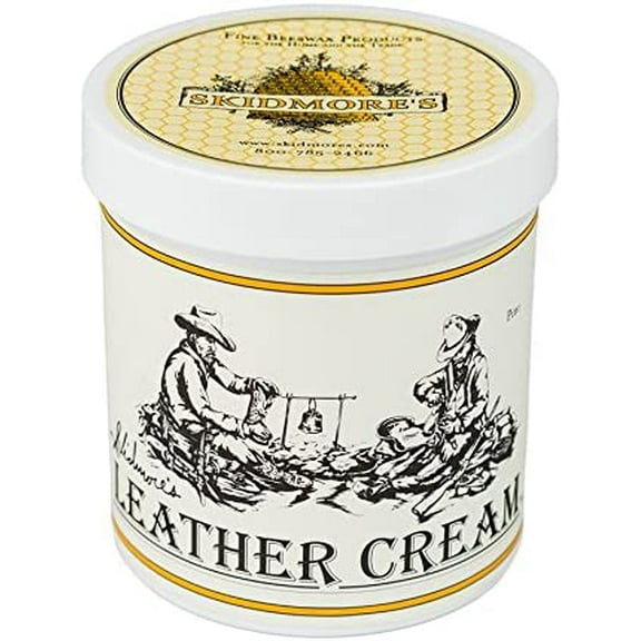 Skidmore’s Leather Cream: All-Natural, Non-Toxic Leather Conditioner, Made in USA Since 1984. Water Repellent Formula Restores Leather Couches, Car Seats, Boots, Shoes, Purses, Bags, Tack. 16 Oz$$
