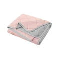 thumbnail image 2 of Qocolhg Solid Color Summer Cooler Quilt Twin Size - Cooling Blankets for Hot Sleepers, Skin-friendly Plain Printed Washed Cotton Summer Quilt, Bedding Soft Coverlet Quilts for Kids, 59x79 inch, Pink, 2 of 6