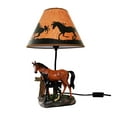 thumbnail image 4 of Equine Love - Mother & Pony Black Brown Horse Gazing Country Table Desk Lamp - Farmhouse Décor, Rustic Western Ranch Electric Lamp with Running Horse Silhouette Shade, 4 of 4