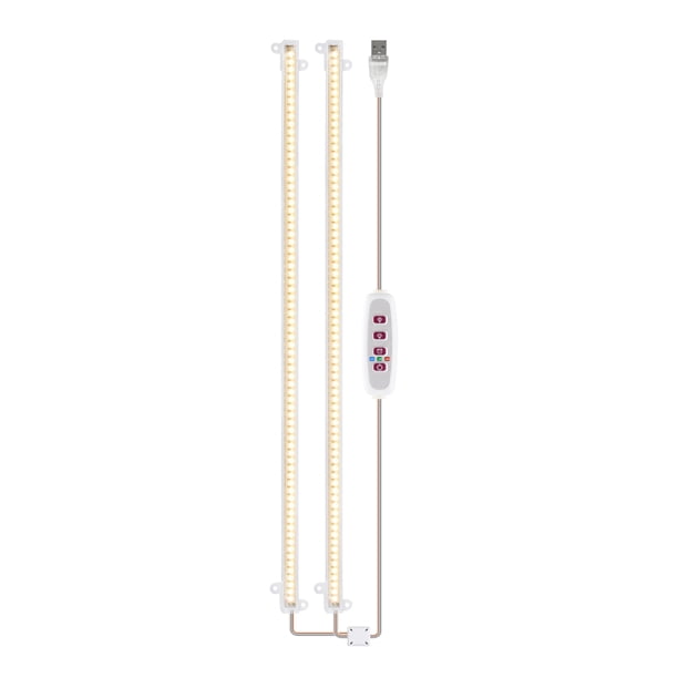 Tiras de luz USB de crecimiento LED ABS Phytolamp 5 modos de iluminación Linterna ajustable Luces de espectro completo para oficina Invernadero interior Dos cabezas Luz solar Inevent HA011849-02B