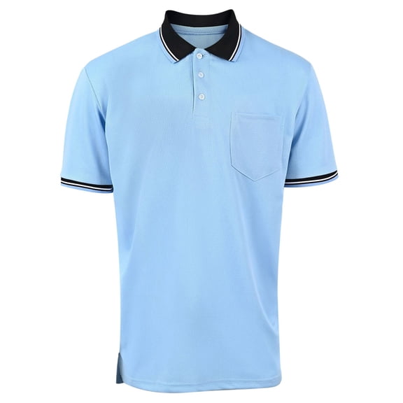 Short Sleeve Polo Baseball and Softball Umpire Shirt Mens T-Shirts V Neck