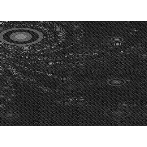 Ahgly Company Indoor Rectangle Patterned Night Black Area Rugs, 4' x 6'