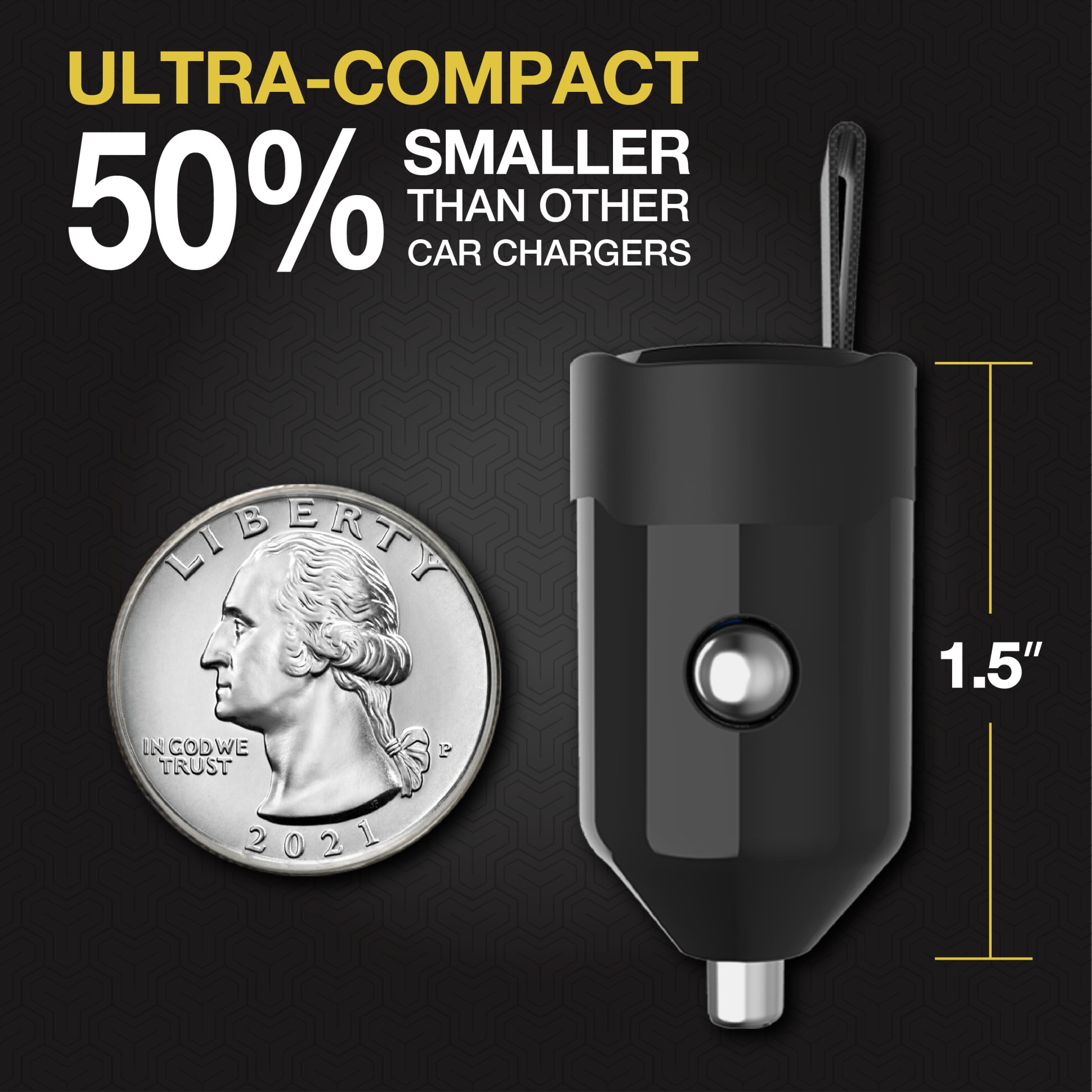 (2 pack) Scosche CPDC30-RP1 PowerVolt Flush Fit Mini Car Charger, USB-C Single Port Fast 30W Power Delivery