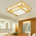 thumbnail image 5 of LED Wood Square Tatami Ceiling Light Fixture Chinese Japanese Grid Lamp w/Remote Pendant Light Fixture Wood Square Japanese Hanging Ceiling Lamp Tatami w/Remote, 5 of 10