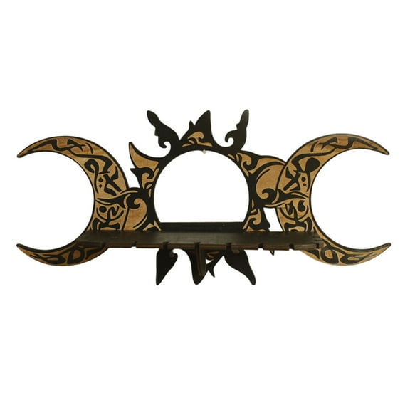 Sun and Moon Crystal Shelves Wall Hanging Display Shelf Room Aesthetic Decors