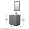 thumbnail image 5 of Wyndham Collection Miranda 30" Wood Single Bathroom Vanity in Gray/Nickel Trim, 5 of 6