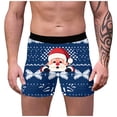 thumbnail image 1 of Men Cool Comfort Underwear Men Underwear with inside Them Sweat Briefs Briefs Packs Mens Mens Christmas Printed Breathable And Comfortable Inner Mid Rise With Waist Underwea Blue XL, 1 of 4