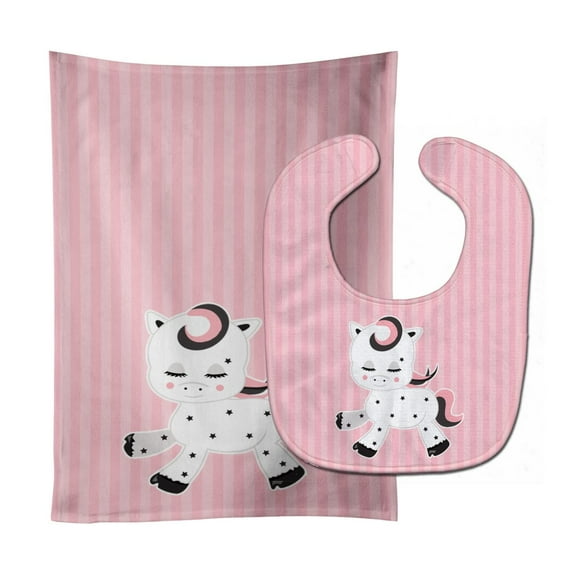 Horse Doll Baby Bib and Burp Cloth