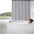 thumbnail image 3 of HBBKVI Grommet Luxury Shower Curtain 39" × 71", Thickened Shower Curtains for Bathroom, Quick Dry Curtain Panels Light Gray, 3 of 8