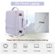 thumbnail image 3 of Mochila de viaje con asas para mujer, impermeable, 35 L, color morado, 3 of 9