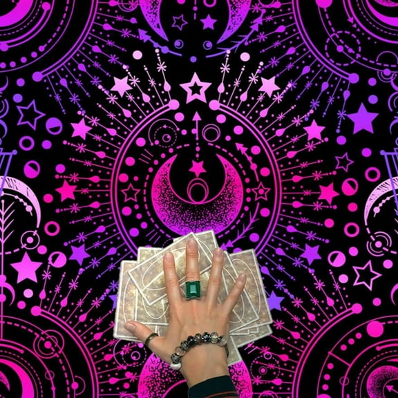 Divinations Cards Table Cloth Tapestry Mysterious Moon Tarot Tablecloth Astrologys Witchcraft Deck Cloth Wall Decor