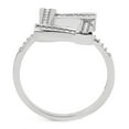 thumbnail image 6 of Womens Silver Rings No Plating 316L Stainless Steel Ring with AAA Grade CZ in Clear DA341, 6 of 6
