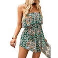 thumbnail image 2 of VISgogo Mameluco de Mujer, Sin Mangas Cintura Alta Abrigo Pecho Retro Estampado Casual Fiesta Verano Mono Corto VISgogo  moda, 2 of 6