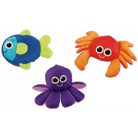 Sassy Soft Swimmers Animal Characters Bath Toy, 3 Pack