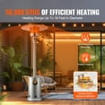 thumbnail image 2 of KFFKFF Chauffage Extérieur pour Patio, 50000 BTU à Propane, Fini Martelé Haut avec Table Circulaire, Brûleur et Roues en Métal Durables, Chauffage Extérieur Sécuritaire pour Patio, Rassemblements, Jardin, Argent, 2 of 9