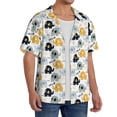 thumbnail image 2 of KLL Cute Elephant Print Men's Shirt Short Sleeve Button Down Summer Cuba Beach Shirts- 4X-Large, 2 of 5