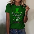 thumbnail image 2 of QIPOPIQ T-Shirts à Manches Courtes pour Femmes à Col Rond T-Shirts de la Saint-Patrick Hauts T-Shirt Shamrock T-Shirt Vert Tunique T-Shirts de la Saint-Patrick Imprimés T-Shirts à Col Rond pour Dames T-Shirts de Fête T-Shirts Graphiques Aubaines, 2 of 4