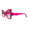 thumbnail image 6 of Womens Thick Plastic Oversized Cat Eye Butterfly Fashion Sunglasses Fuchsia - Burgundy, 6 of 8