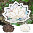 thumbnail image 1 of Xihbxyly Bandeja de Cristal de Madera, Diseño de Loto, Grabado Láser Intrincado, Resistente y Duradera, Organizador Multiusos, Ideal para Guardar Joyas, Llaves y Bebidas, Elegante Decoración para El, 1 of 4