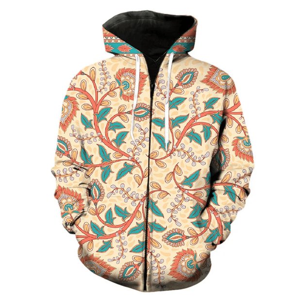 Sudadera con capucha para hombre, con cremallera, estilo retro, exótico, estampado 3D floral, vintage, chaquetas de moda, sudaderas divertidas y geniales, camisetas de hip hop, sudaderas con capucha d