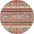 thumbnail image 1 of Ahgly Company Indoor Round Abstract Chestnut Red Abstract Area Rugs, 3' Round, 1 of 6