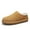 Khaki, variant on Women's Fleece Lined Casual Shoes Winter Warm Cotton Non Slip House Shoes Lightweight Platform Walking Fuzzy Slippers Black Size 10