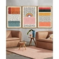 thumbnail image 2 of SHENIFY large 24x36in3pcs Natural Framed Boho Abstract Wall Art Mid-Century Color Block Shape Illustrations Modern Minimalist Painting Decorative Artwork, 2 of 6