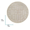 thumbnail image 5 of Livabliss Wool Rugs for Living Room, 6ft Round Arise Modern Light Gray Round Area Rug, Bedroom Dining Room Home Decor Handmade Carpet (6' x 6'), 5 of 5