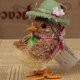 thumbnail image 3 of Straw Small Duck Chick Figurine With Bowknot Weaving Animal Statue For Doll Orna, 3 of 5
